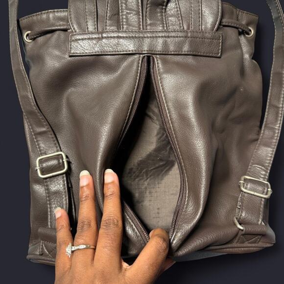 Leather unlisted by kenneth cole chocolate bag - Picture 4 of 8